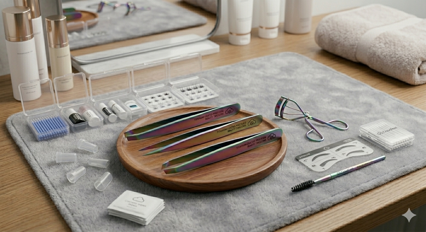 Titanium-Coated Beauty Tweezers