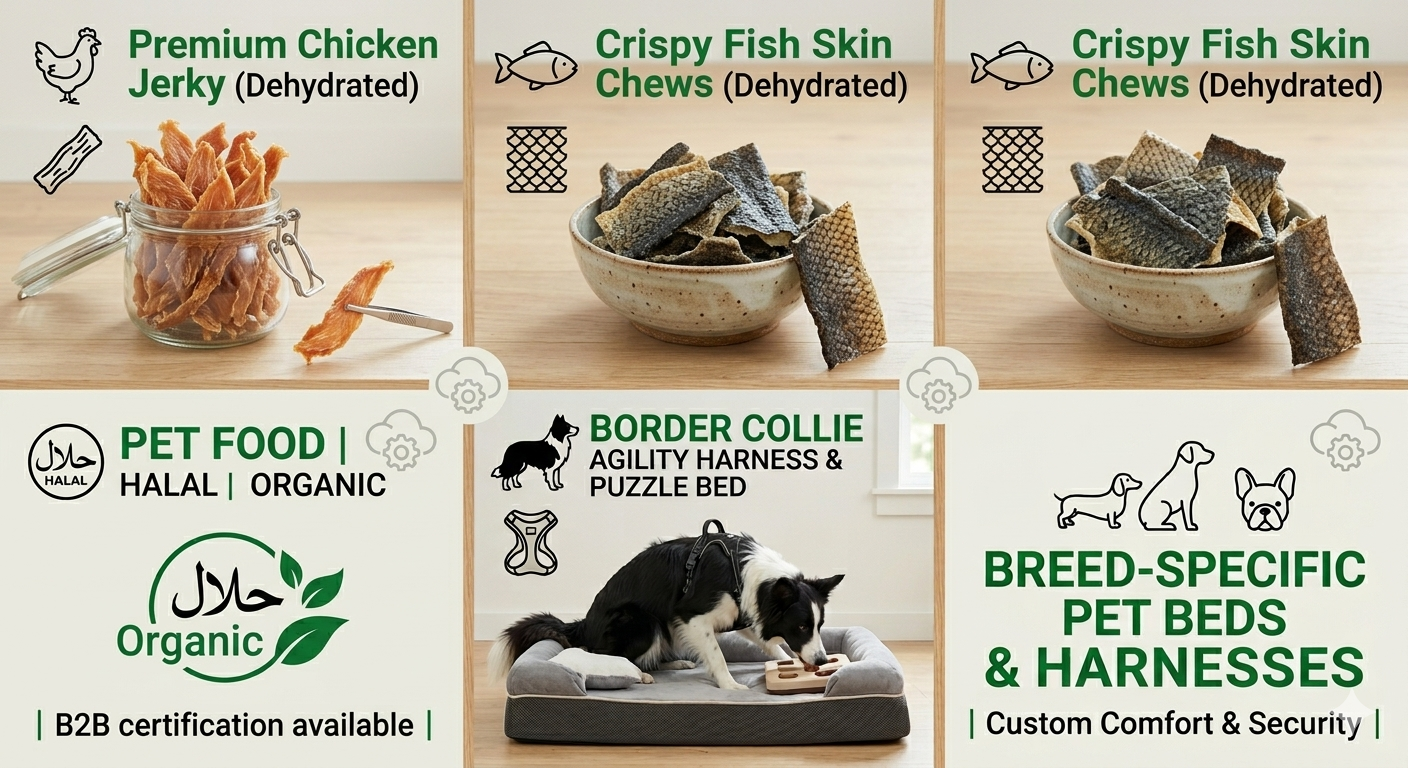Dehydrated Single-Ingredient Pet Treats — Chicken Jerky & Fish Skin