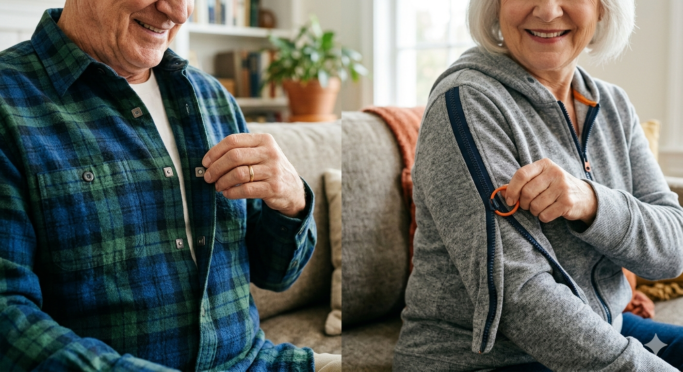 Adaptive Clothing — Magnetic Buttons & Easy-Open Closures