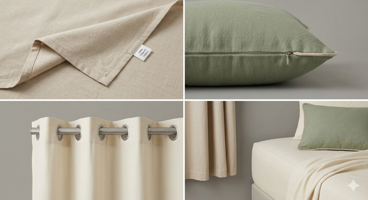 Organic Cotton Curtains, Cushion Covers & Bed Sheets