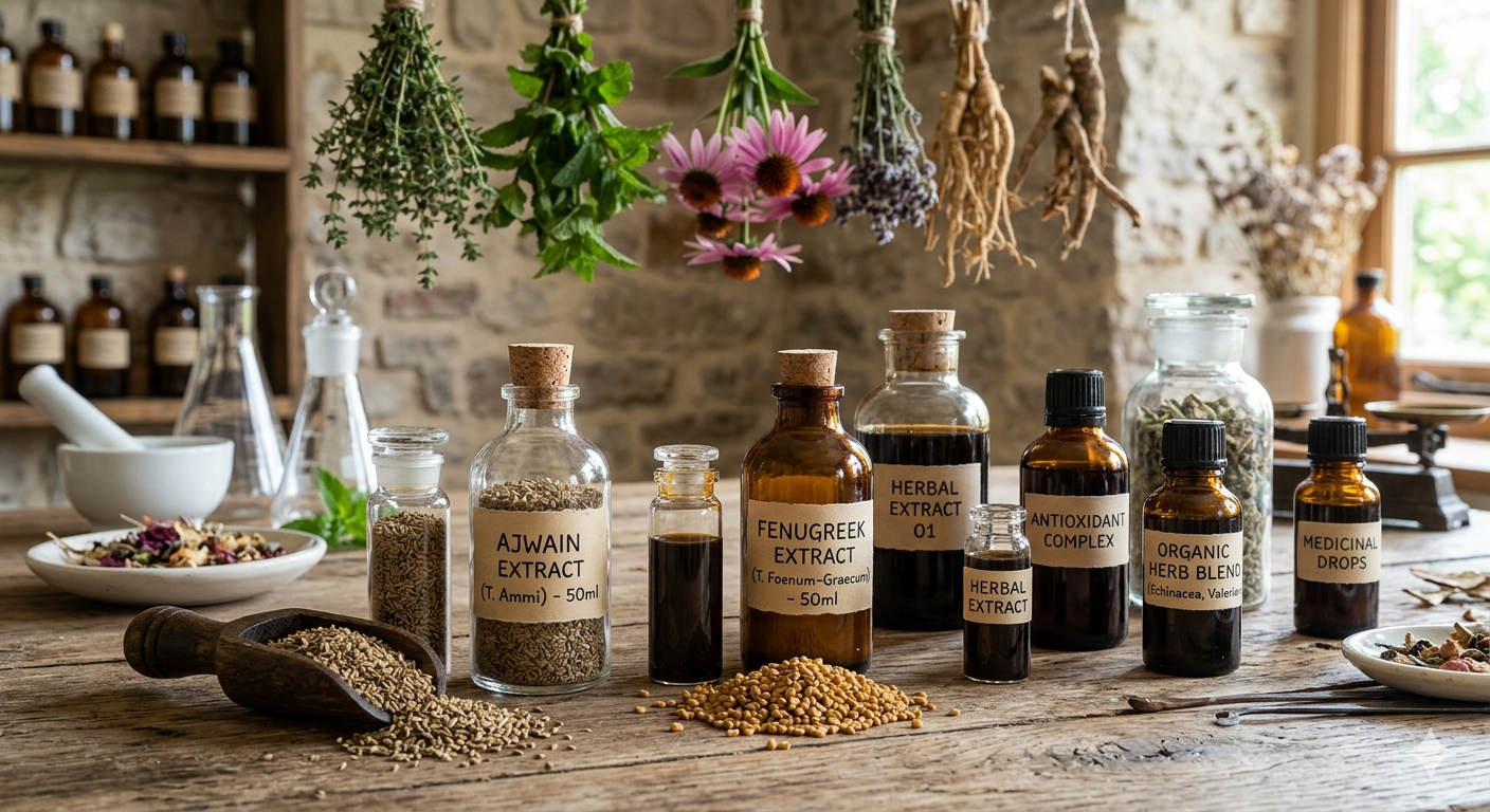 Ajwain, Fenugreek & Medicinal Herb Extracts